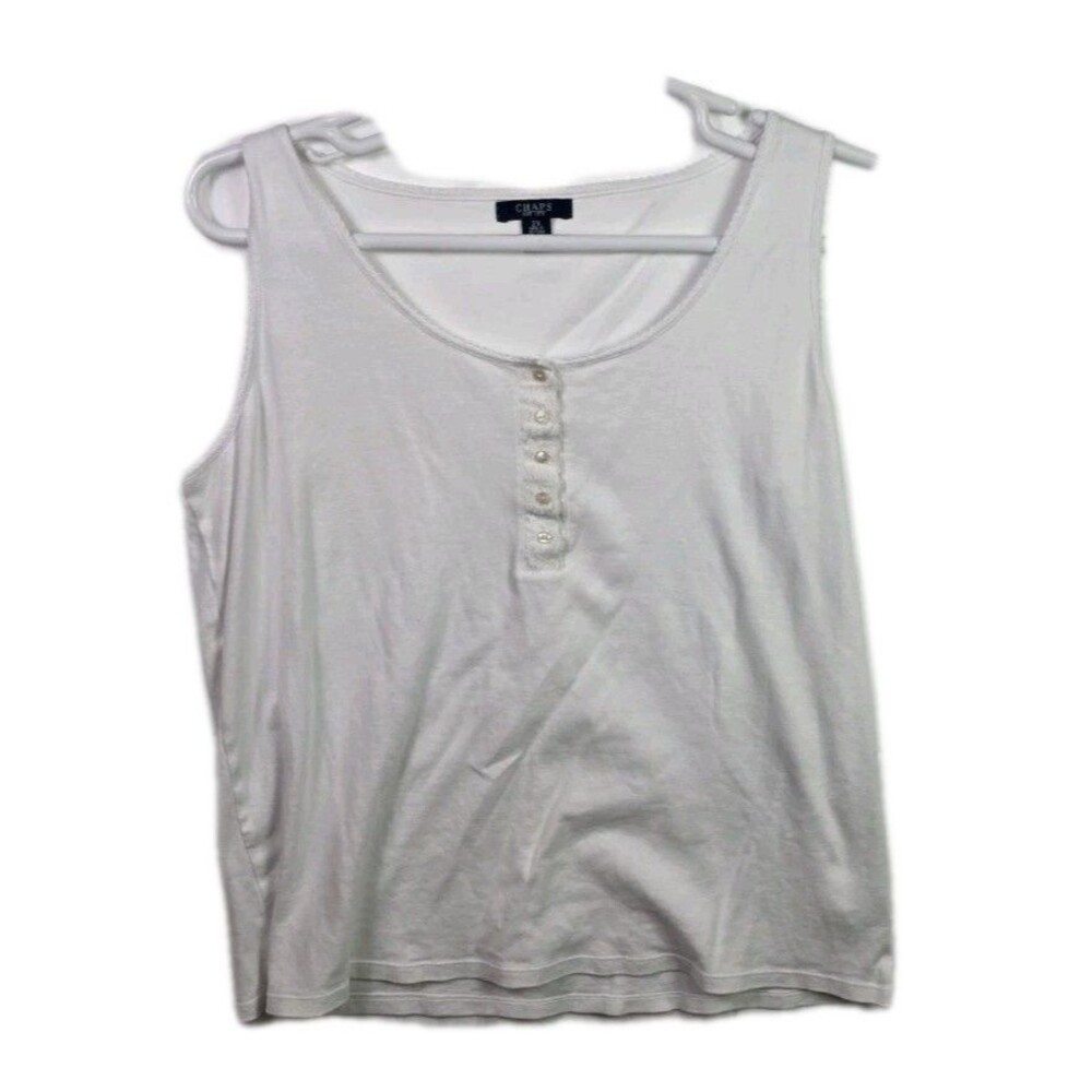Chaps Women's XXL White Sleeveless Blouse
